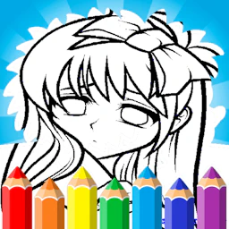 Cute Anime Face Girls Coloring Pages
