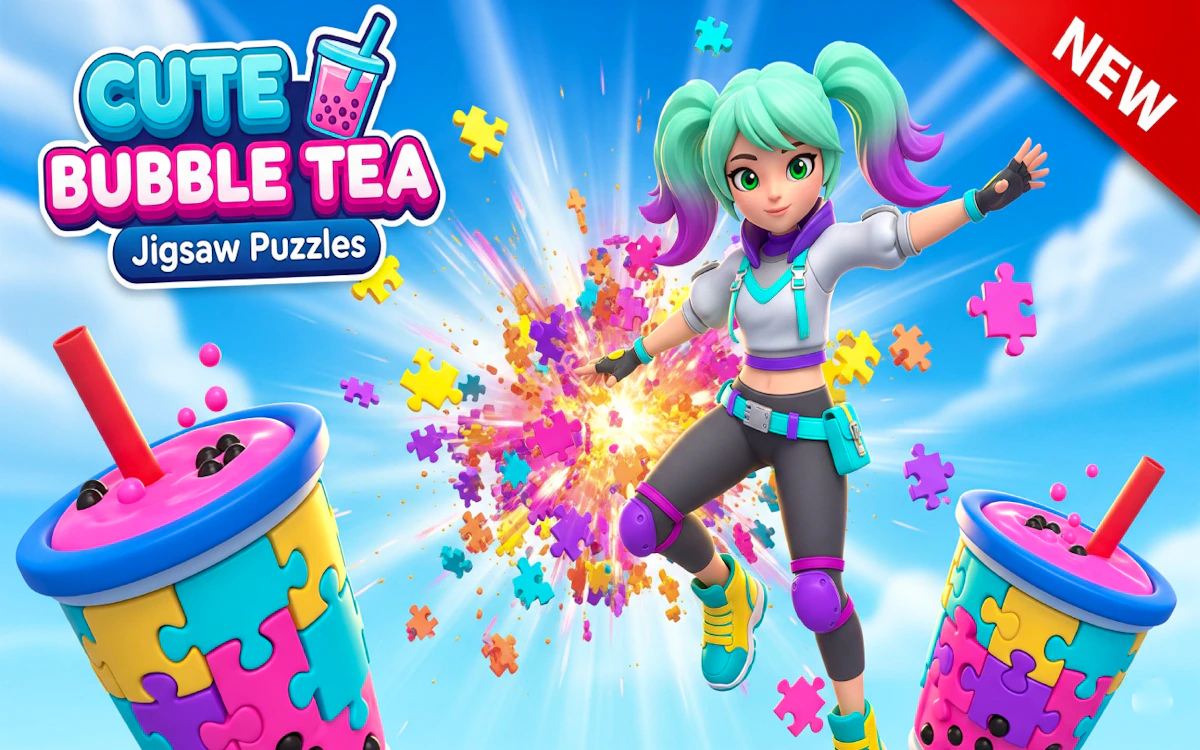 Play Cute Bubble Tea Jigsaw Puzzles — free online Jigsaw Puzzles game