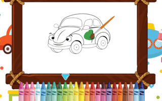 Cute Cars For Kids Coloring game cover