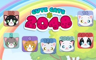 Cute Cats 2048 game cover