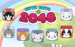 Cute Cats 2048 game cover