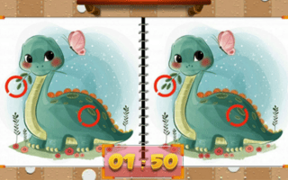 Cute Dinosaur Differences game cover