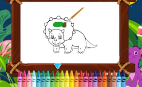 Cute Dinosaurs Coloring