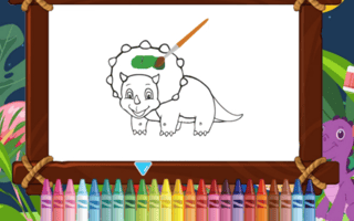 Cute Dinosaurs Coloring