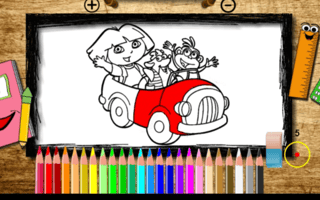 Cute Girl Coloring Book game cover