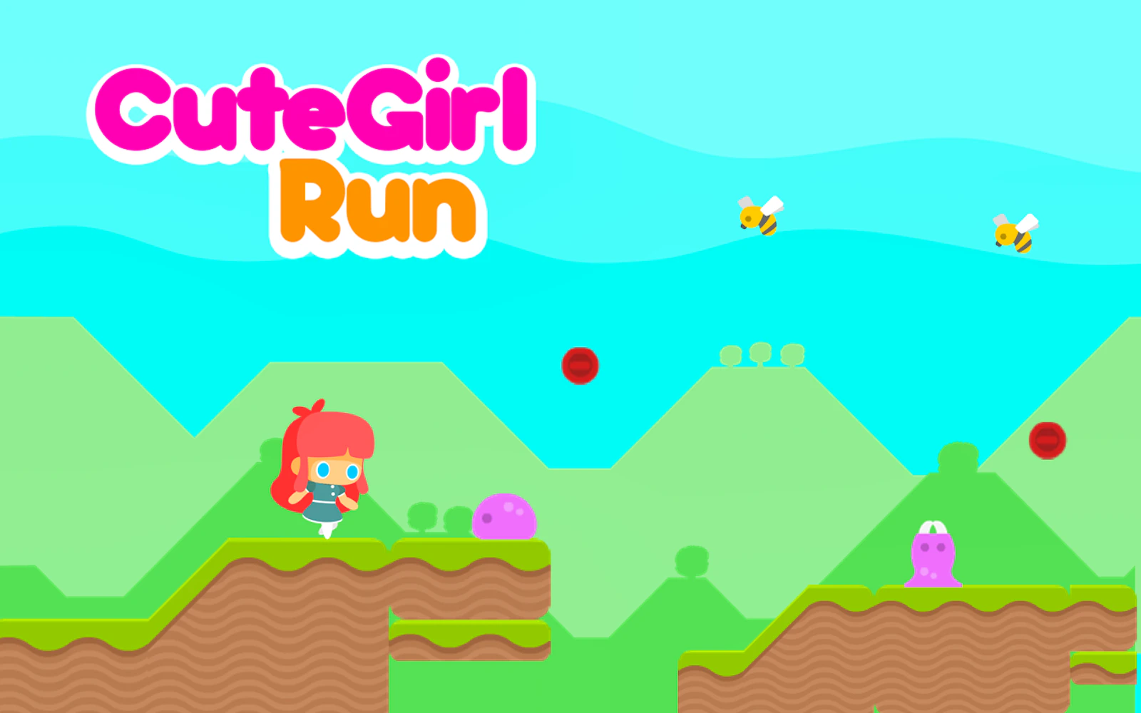 Cute Girl Run — free online arcade game on Glaze Games