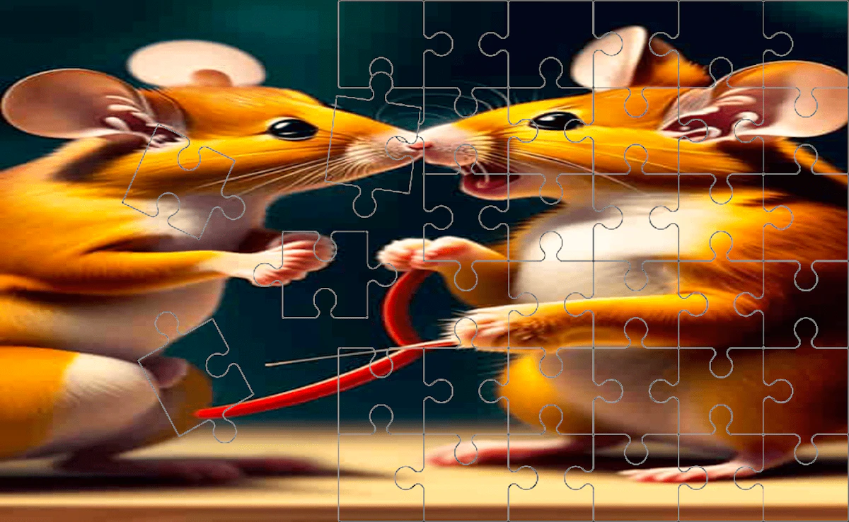 Play Cute Hamsters Picture piece — free online Animal game