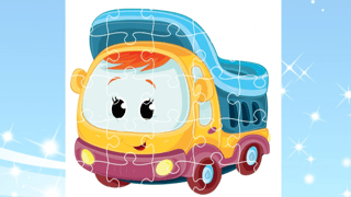 Cute Kids Trucks Jigsaw game cover