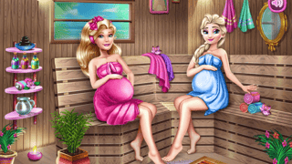 Cute Mommies Pregnant Sauna