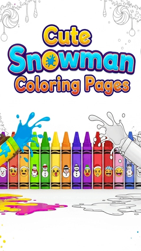 Cute Snowman Coloring Pages