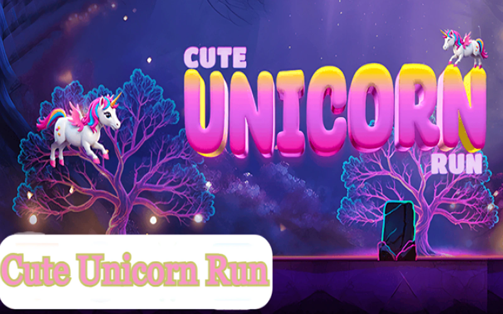 Cute Unicorn Run — free online arcade game on Glaze Games