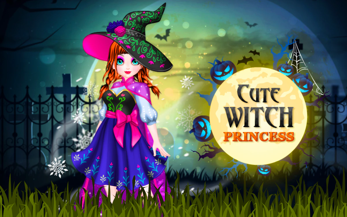 Play Cute Witch Princess — free online Kids game