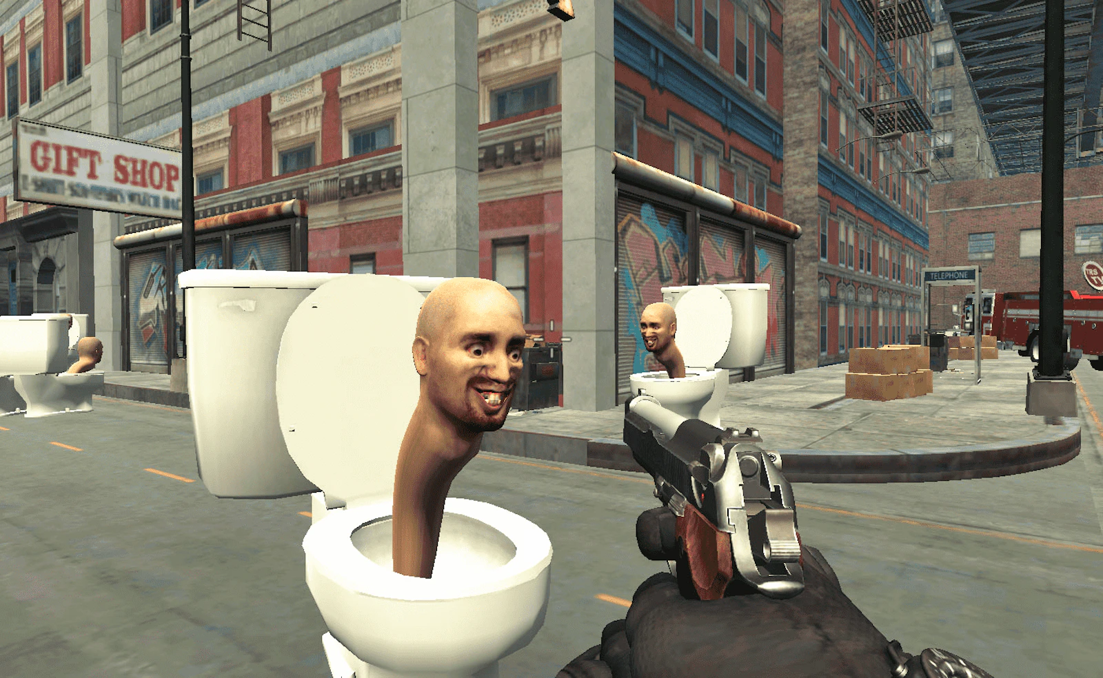 Dead Aim Skibidi Toilets Attack — free online fps game on Glaze Games