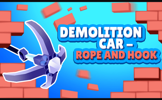 Demolition Car - Rope And Hook 🕹️ Play Now on GamePix
