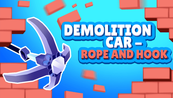 Demolition Car - Rope And Hook 🕹️ Play Now on GamePix