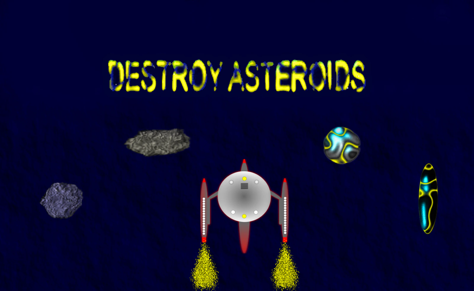 Destroy Asteroids — free online action game on Glaze Games
