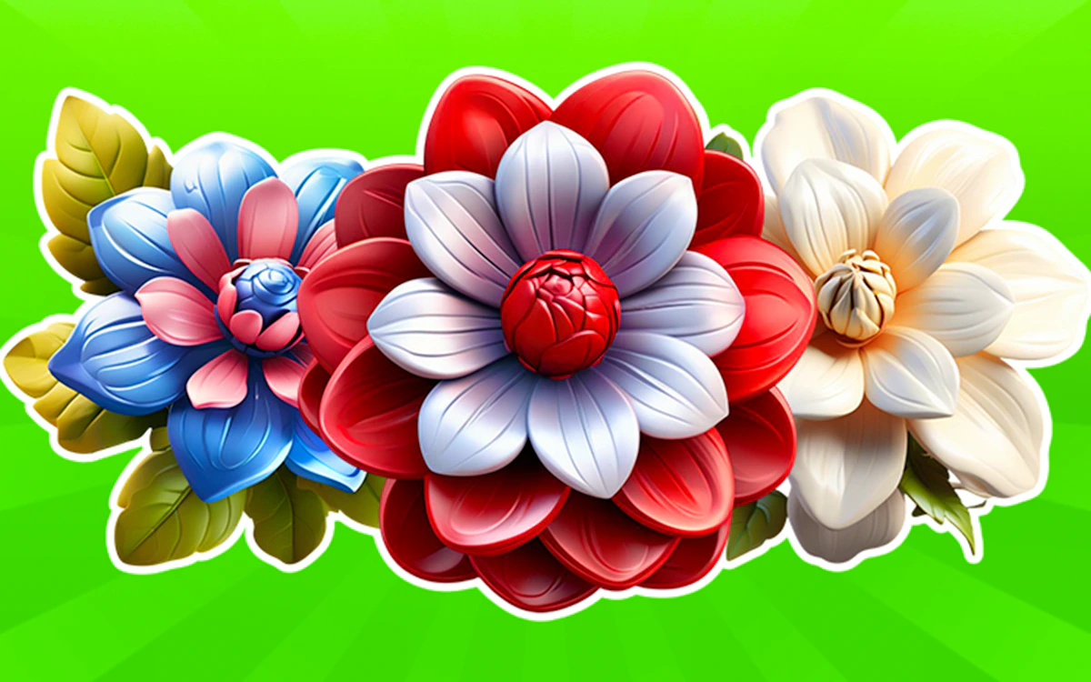 Play Dice Puzzles Flowers! — free online 2048 game