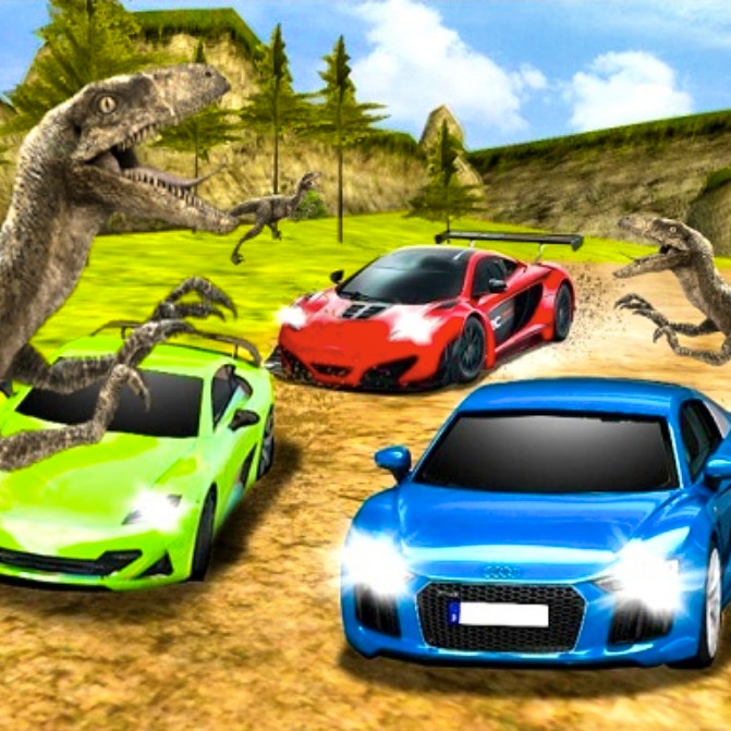 Dino Car Race - Play Dino Car Race On Slope Game