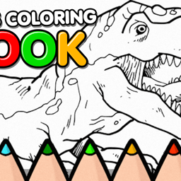 Dinos Coloring Book Online junior Games on taptohit.com