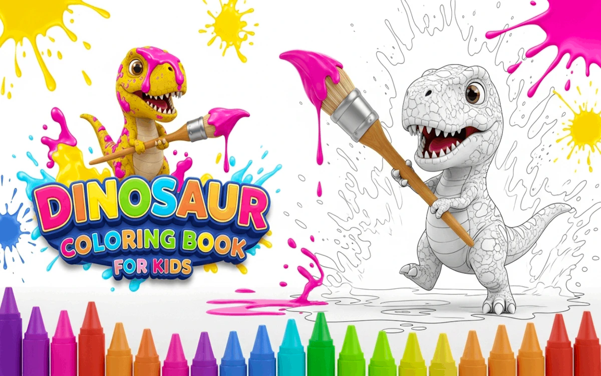 Play Dinosaur Coloring Book for Kids — free online Coloring game