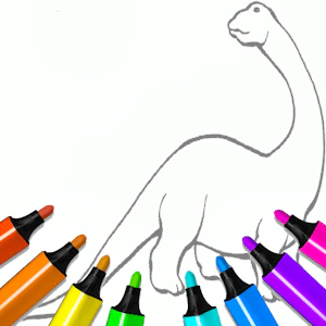 Dinosaur Coloring Pages Kids Thumbnail