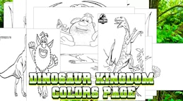 恐龙王国着色页 (Dinosaur Kingdom Colors Page)