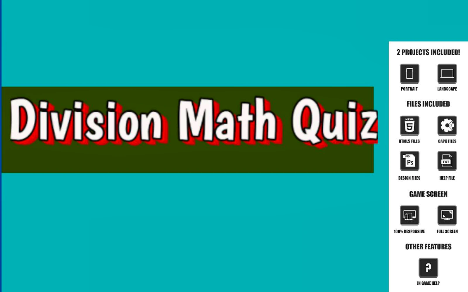 Division Math Quiz — free online thinky game on Glaze Games