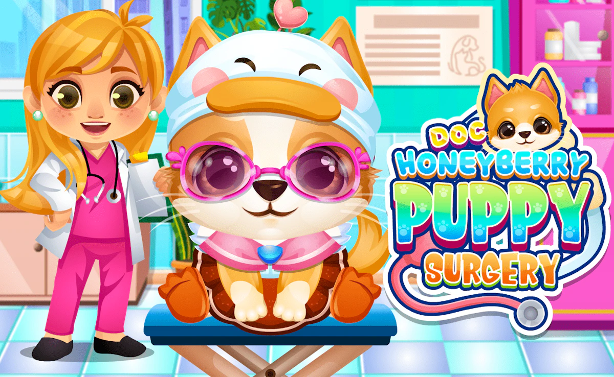 Play Doc HoneyBerry Puppy Surgery — free online Kids game