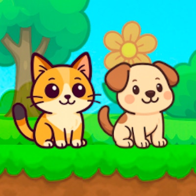 Dog and Cat Sweet By Gamepix