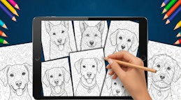 Dog Coloring Book for Adults