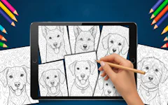Dog Coloring Book for Adults