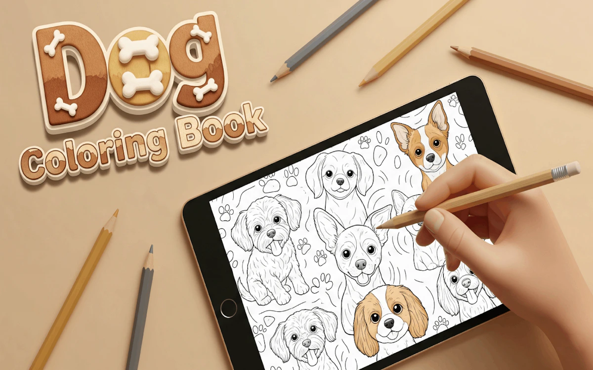 Play Dog Coloring Book — free online Coloring game