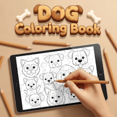 Dog Coloring Book By Gamepix