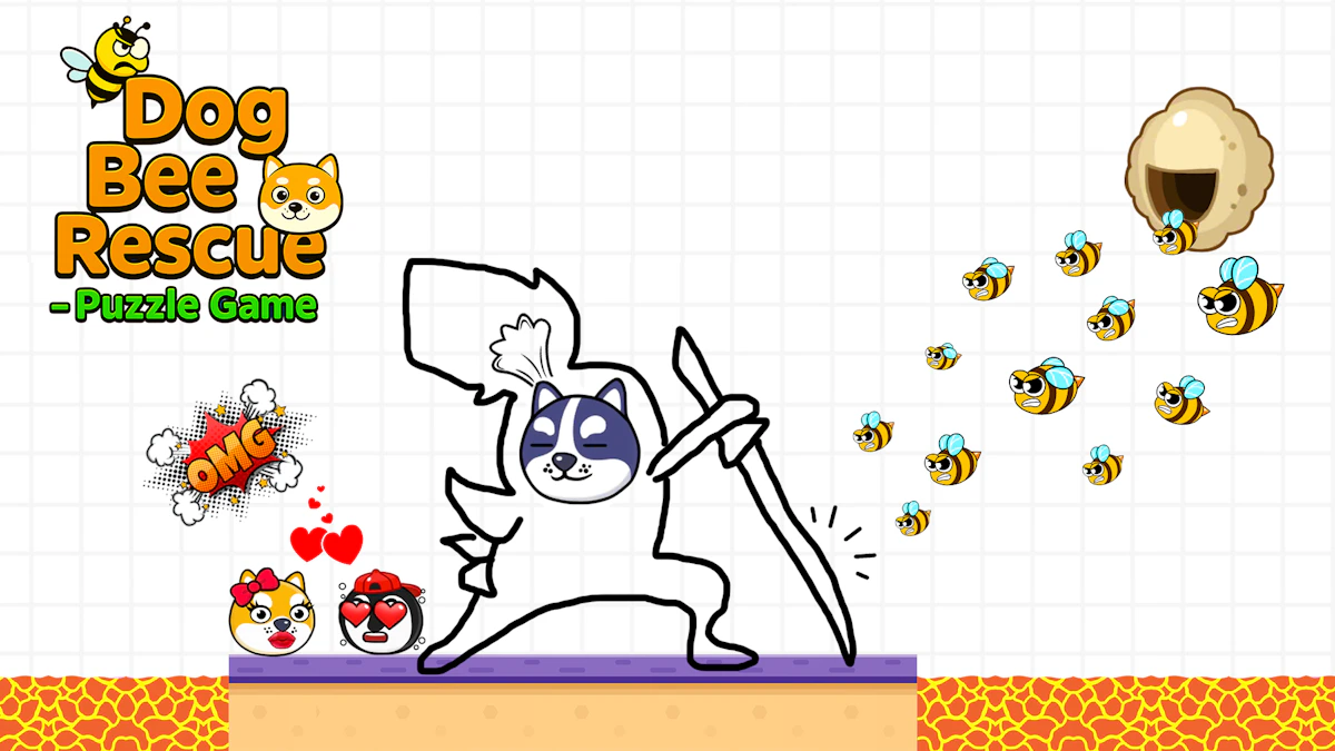 Play Dog Bee Rescue - Puzzle Game — free online Puzzle game