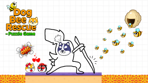 Dog Bee Rescue - Puzzle Game