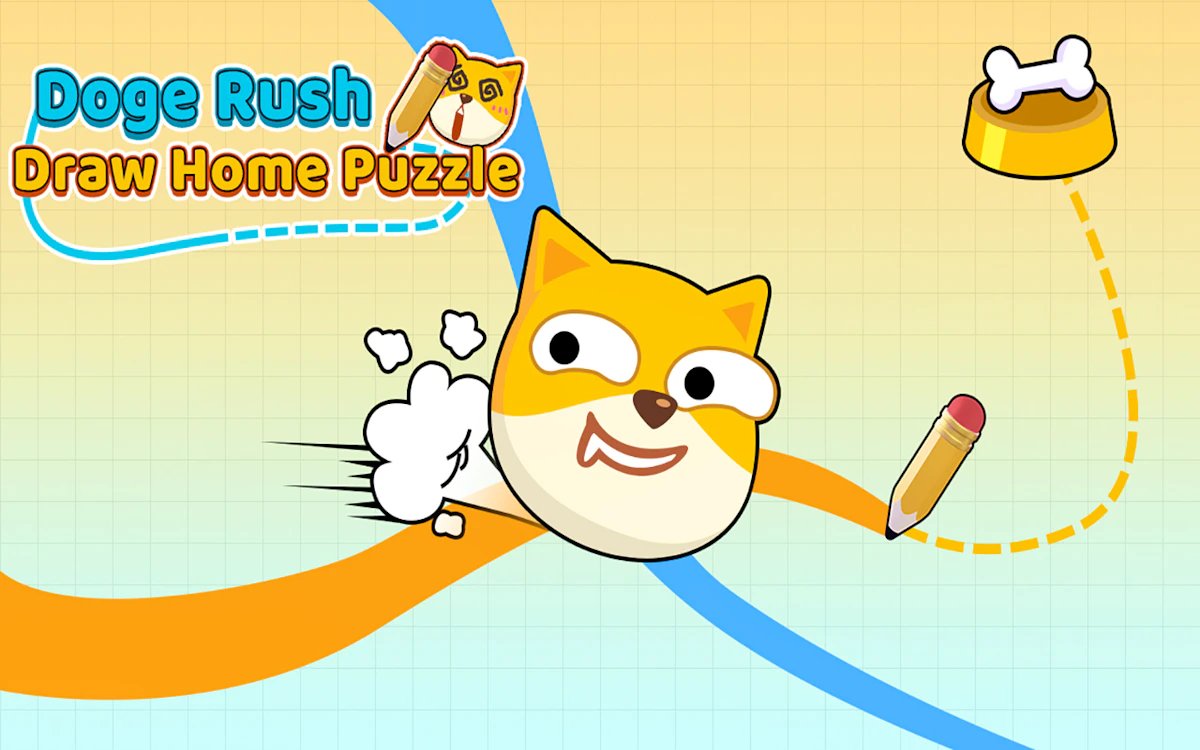 Play Doge Rush Draw Home Puzzle — free online Drawing game