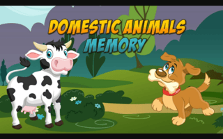 Domestic Animals Memory game cover