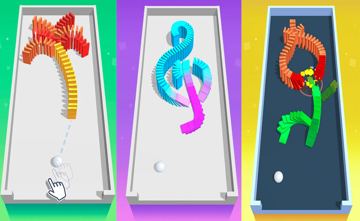 Play Domino Falling — free online Ball game
