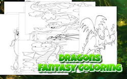 Dragons - Fantasy Coloring