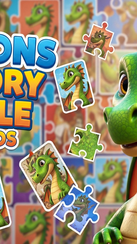 Dragons Memory Puzzle for Kids
