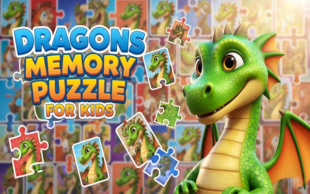 Dragons Memory Puzzle For Kids