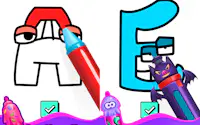 Desenhe e Pinte as Letras do Alfabeto