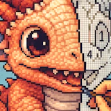 Draw picture by numbers. Pixel Art.