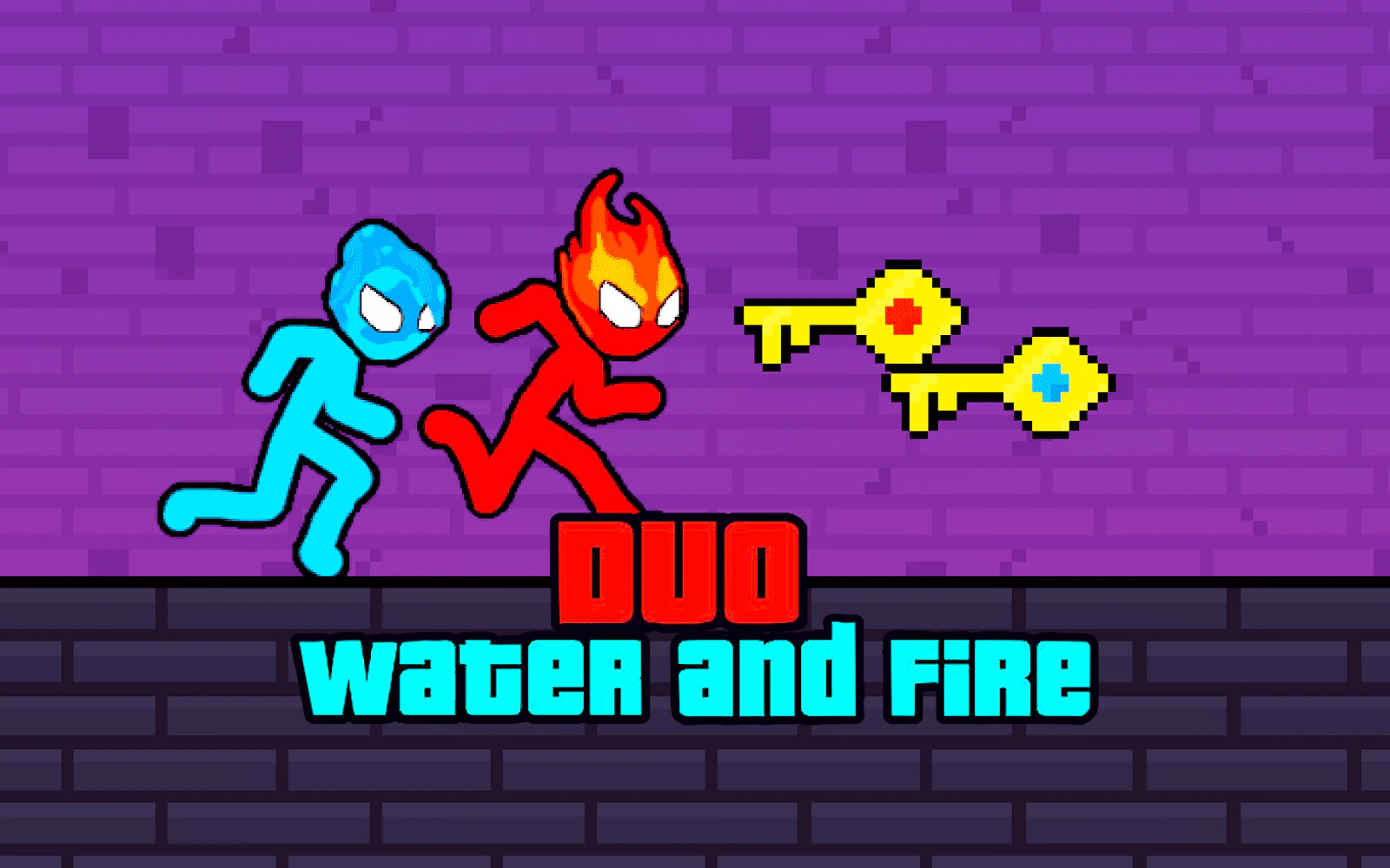 Duo Water and Fire — free online two player game on Glaze Games
