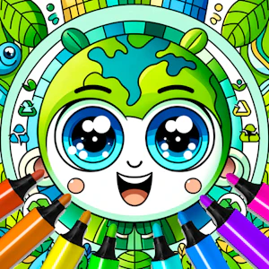 Earth Day Coloring Book Thumbnail