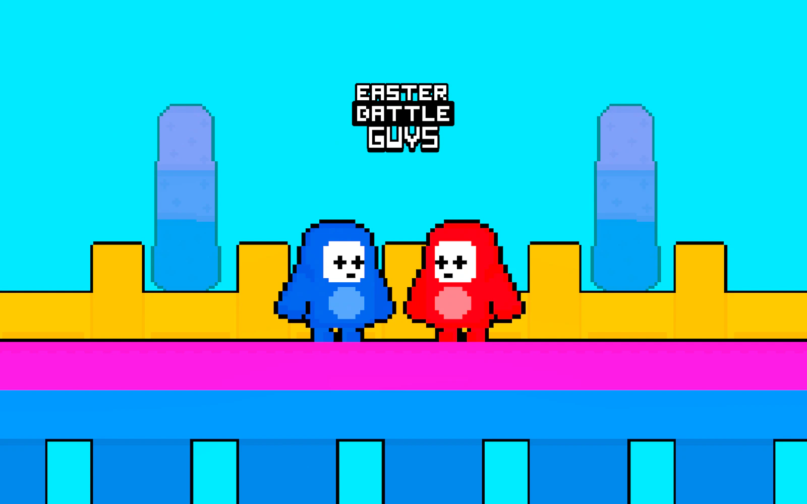 Easter Battle Guys — free online two player game on Glaze Games