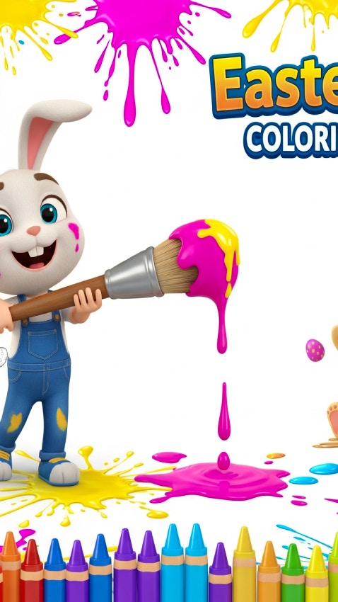 Easter Bunny Coloring Book for Kids