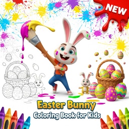 Easter Bunny Coloring Book for Kids