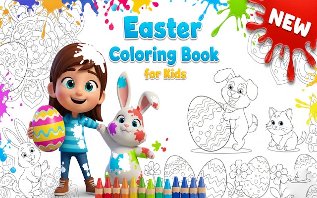 Easter Coloring Book For Kids