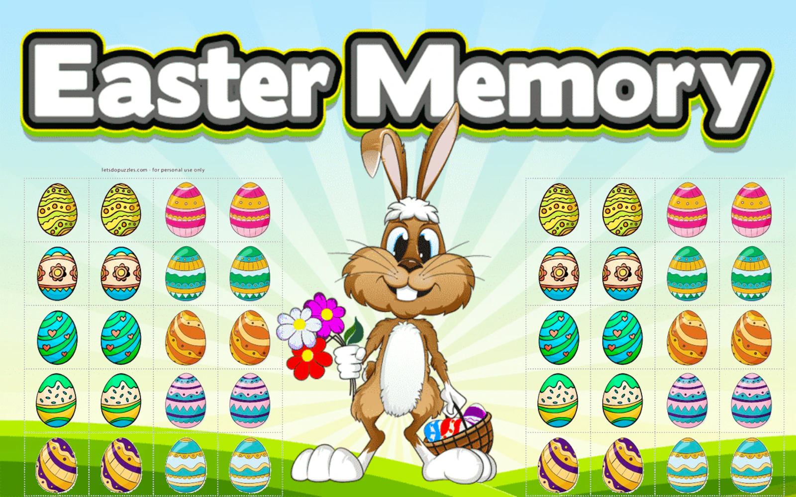 Easter Memory — free online thinky game on Glaze Games